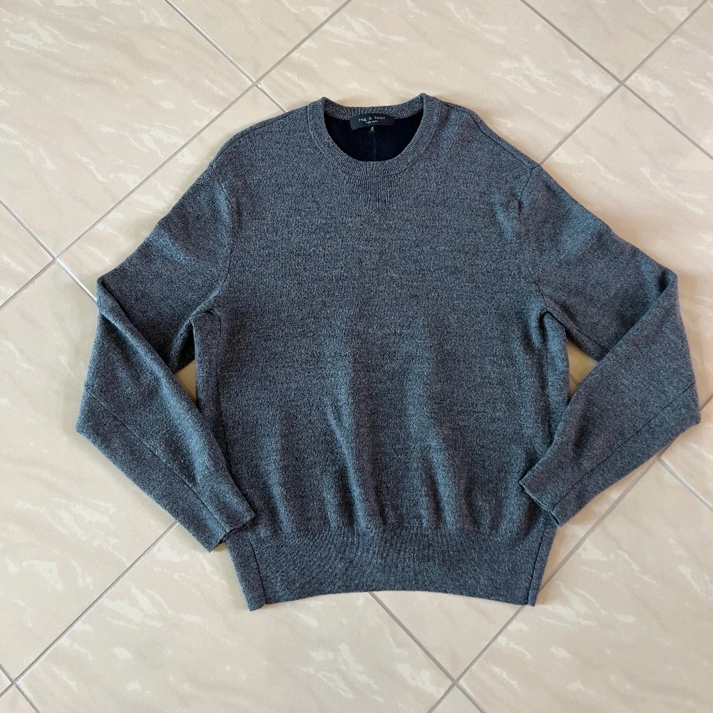 #2768 Rag & Bone Men's Dark Wool Grey Sweater size M